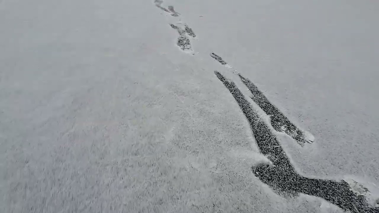 I am on a frozen lake in Oslo Norway 