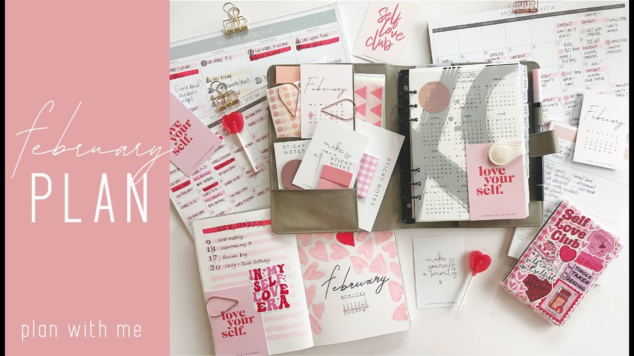 Plan with me | February planning set up