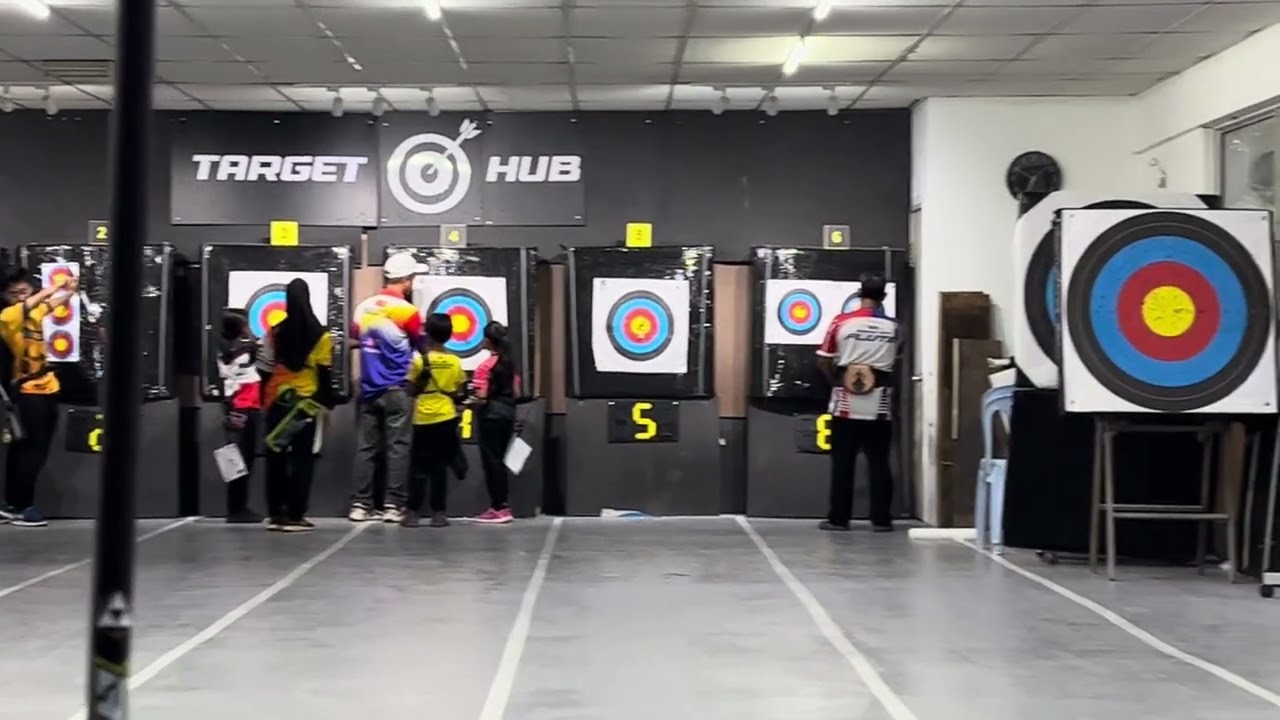 archery practice at target hub before selangor indoor tournament Y2024