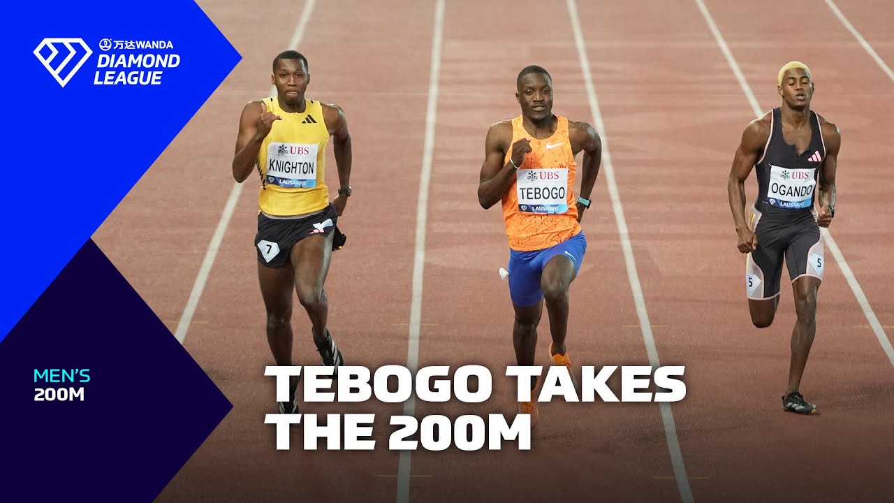 Letsile Tebogo storms to post-Olympics 200m victory in Lausanne - Wanda Diamond League 2024