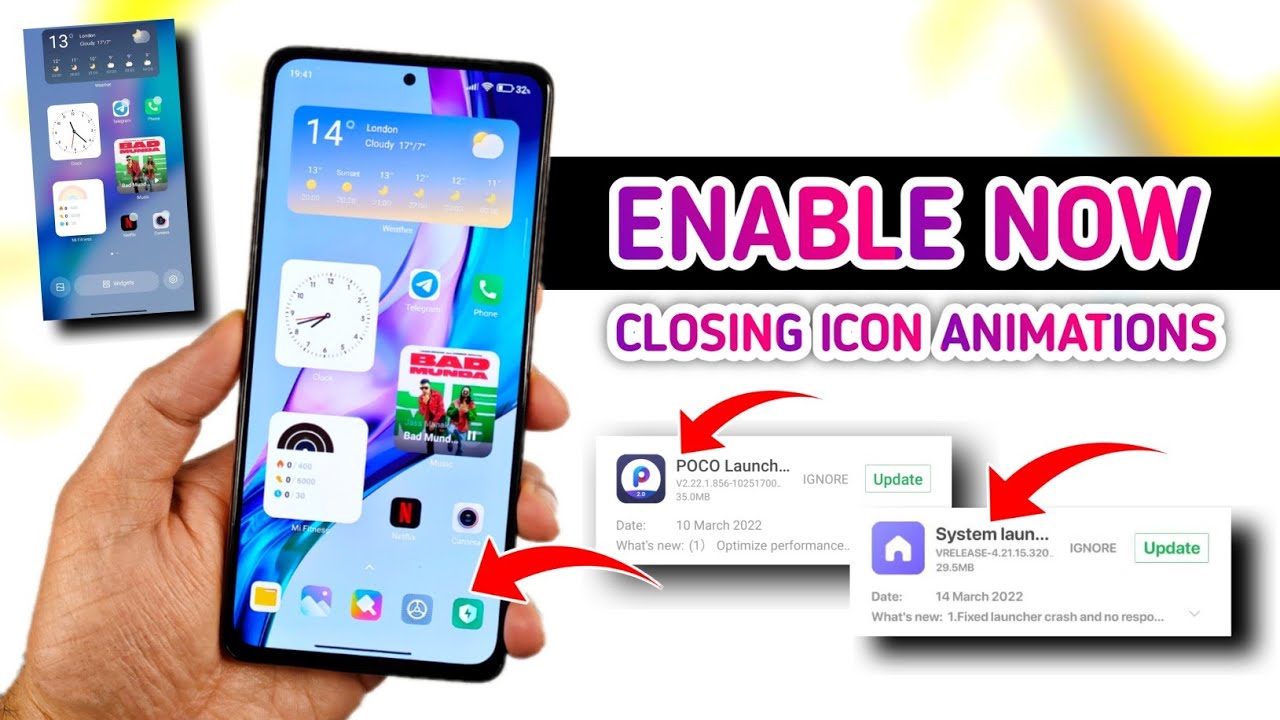 ENABLE APP CLOSING ICON ANIMATION | MIUI 13 NEW SYSTEM LAUNCHER | NEW POCO LAUNCHER 4.0, MIUI TRICK