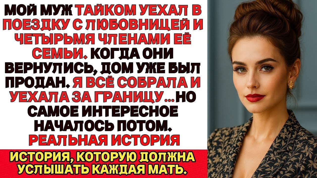 Муж вернулся из поездки с любовницей и её семьёй —а я уже продала дом.
