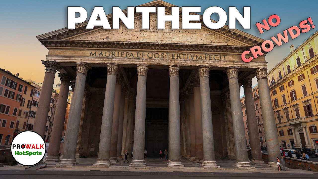 Rome's Pantheon at 6:30 AM - 4K Tour with No Crowds! - Rome, Italy