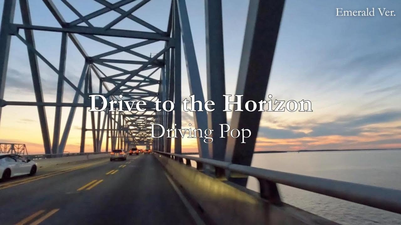 City Pop Sunset Drive 🌃 Relaxing Night Drive BGM - Drive to the Horizon