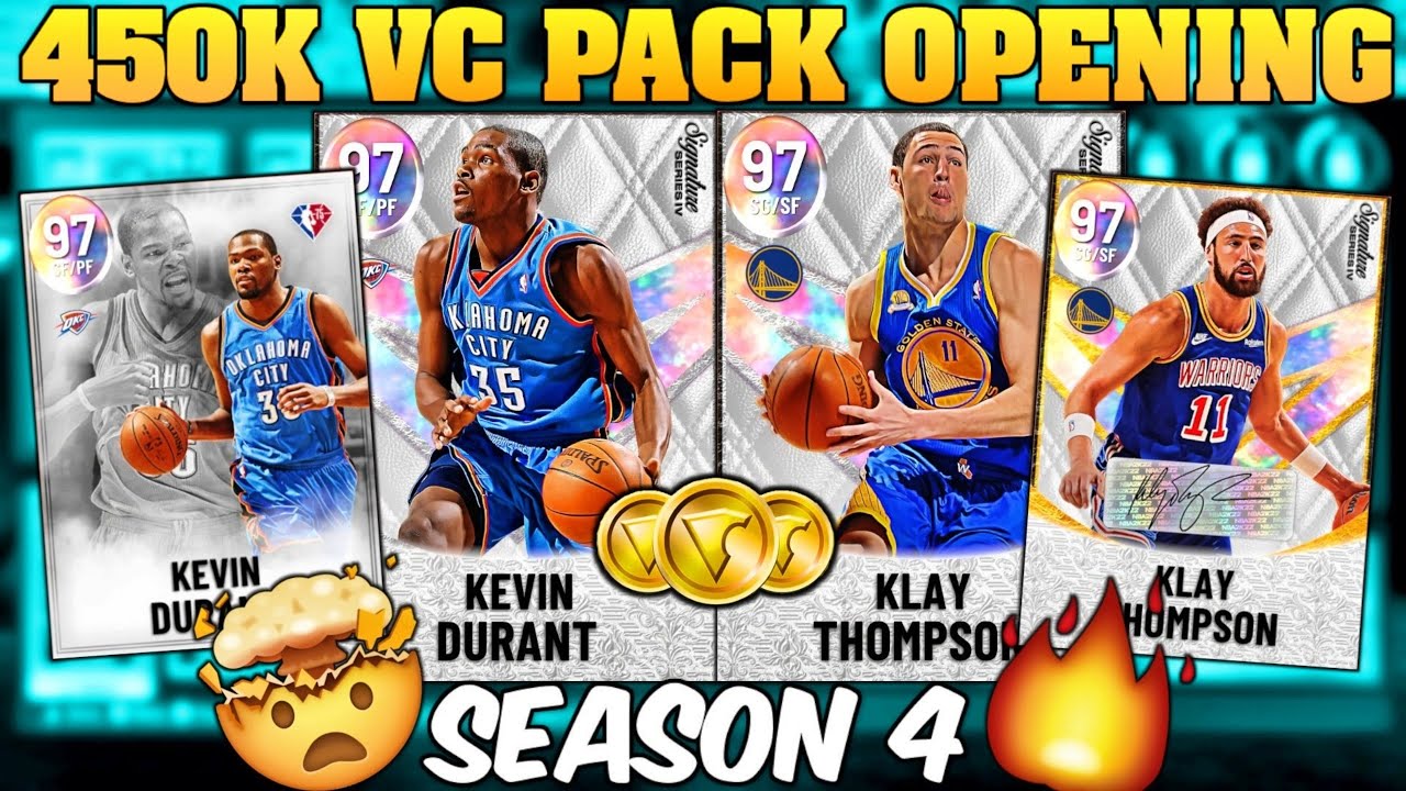 NBA 2K22 Myteam Galaxy Opal Kevin Durant & Klay Thompson Pack Opening! Season 4 IS HERE, LETS GOOOO