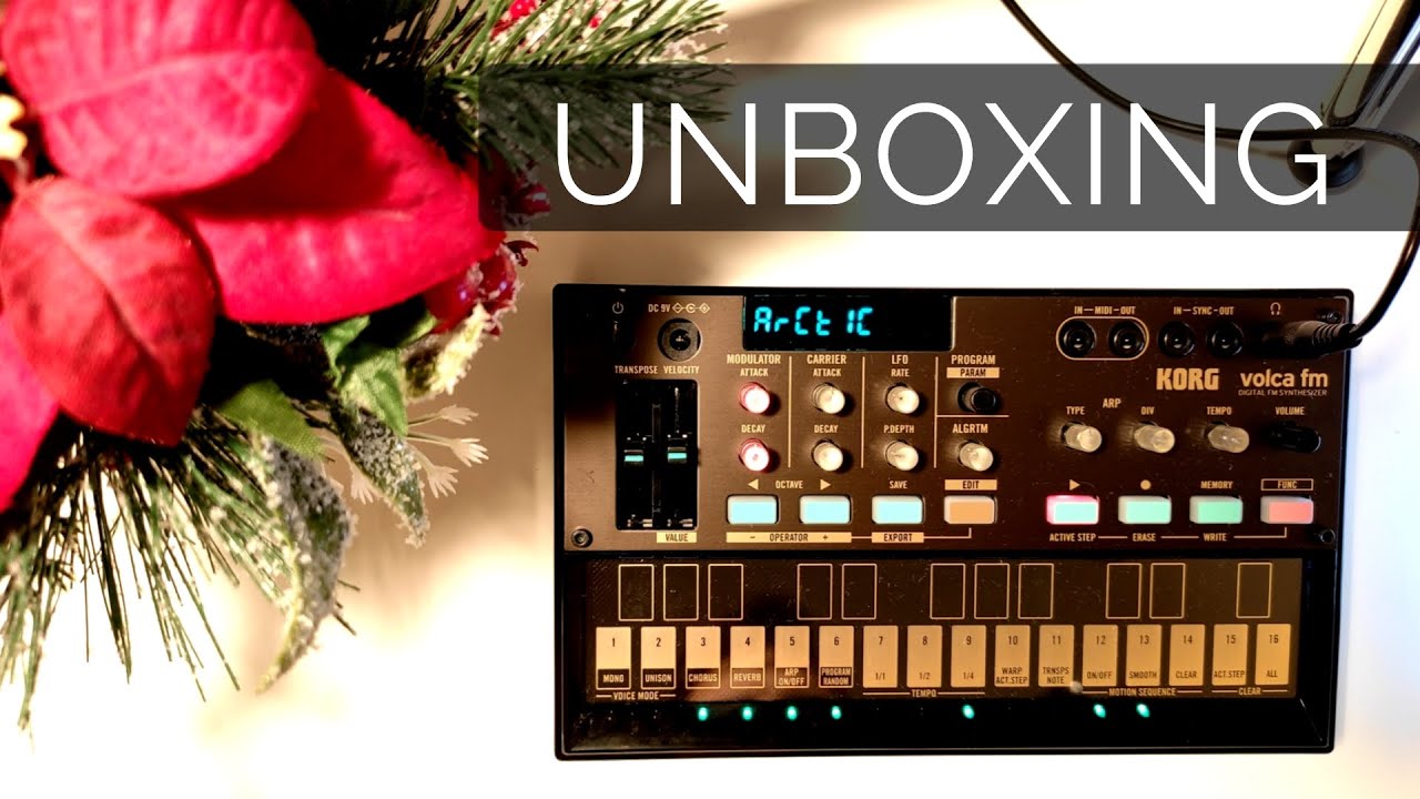 Unboxing Korg Volca FM 2 | short tone example plus Ocean Machine combination