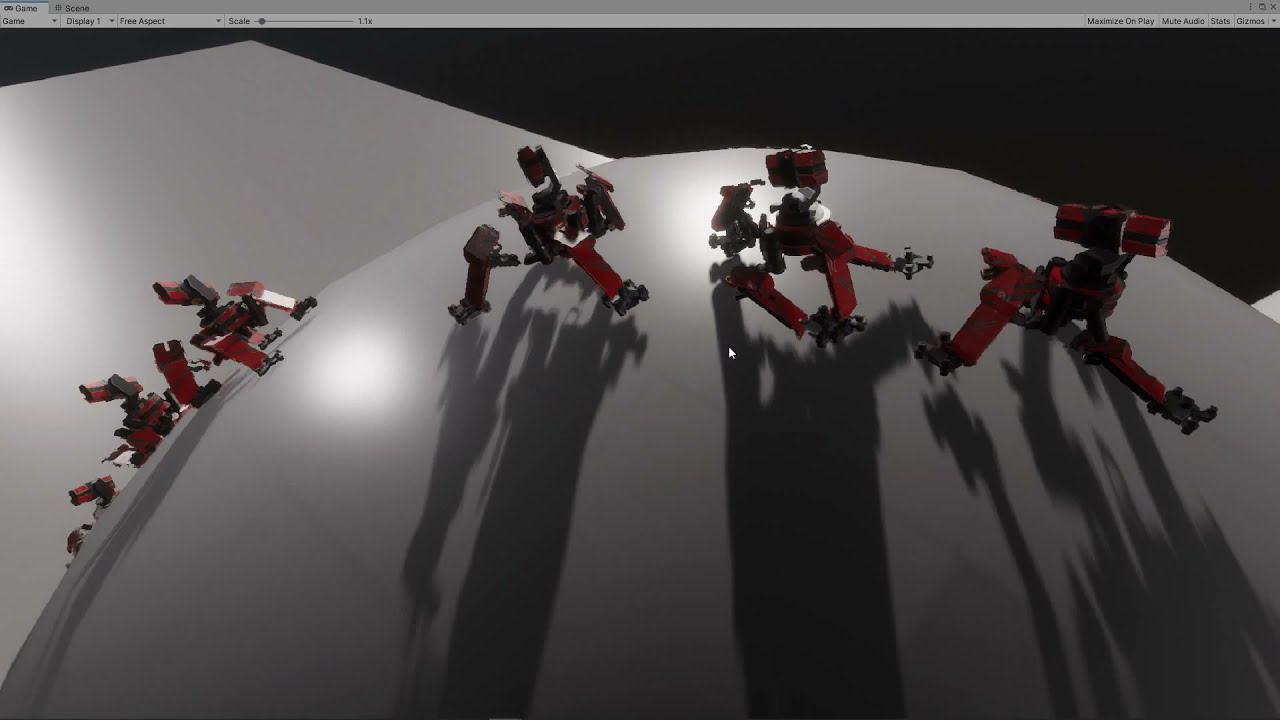 Animation IK Testing 2.5k Walking Spiders