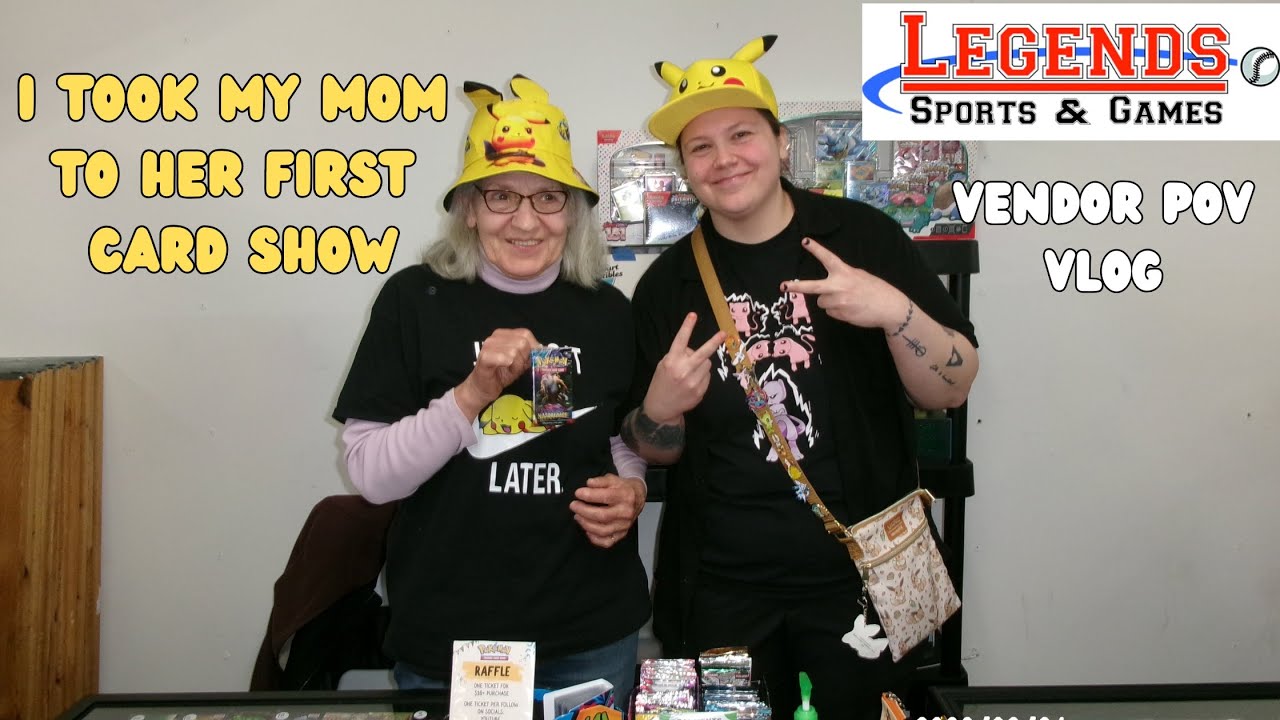 VENDOR POV: I took my Mom to her first Card Show - Legends Sports & Games Pokemon and other TCGs