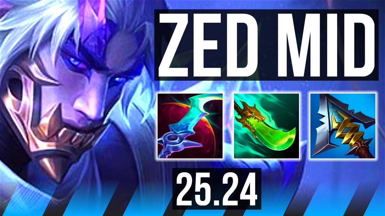 ZED vs AHRI (MID) | Good KDA: 17/2/5 | KR Master | 25.24