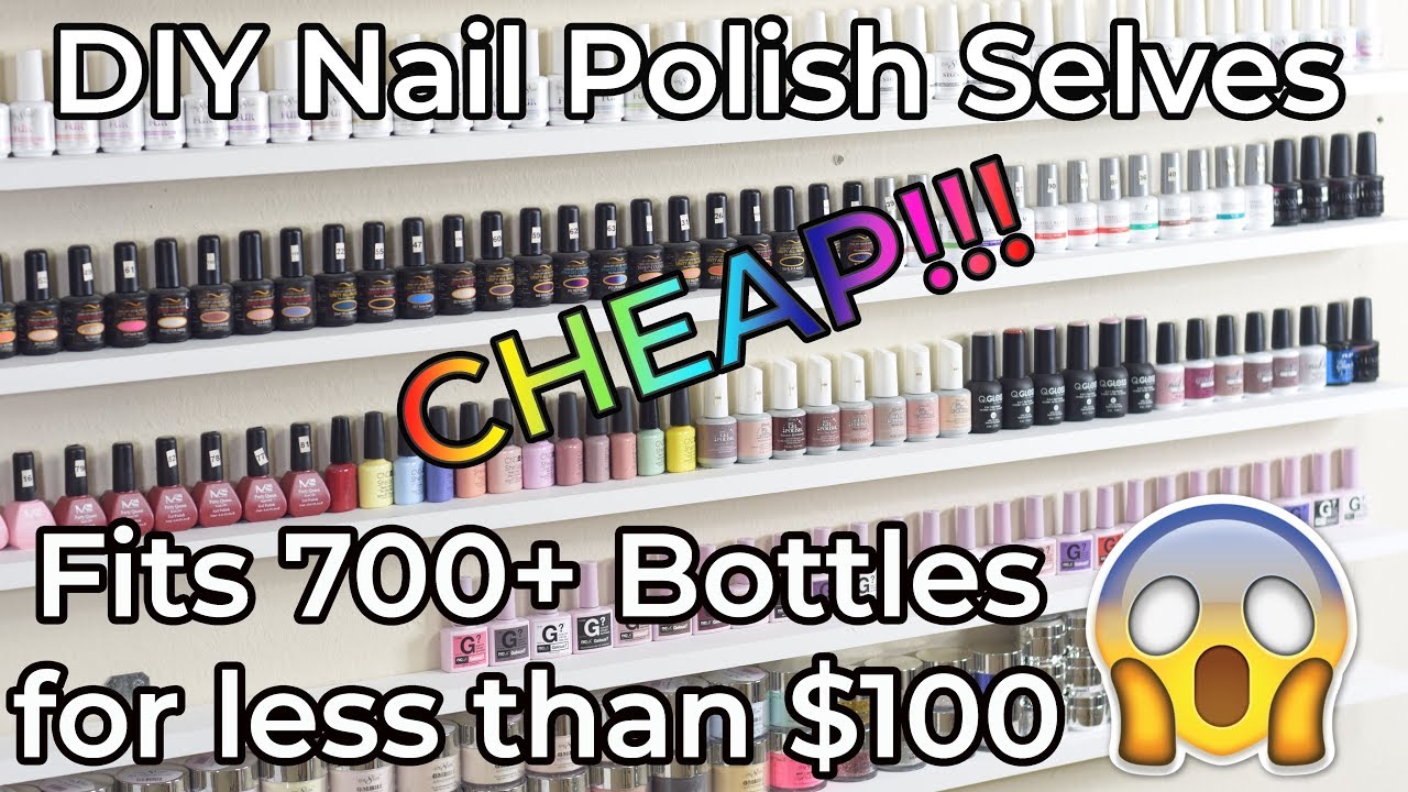 Как сделать недорогие полки для лаков для ногтей своими руками | Red Iguana | April Ryan