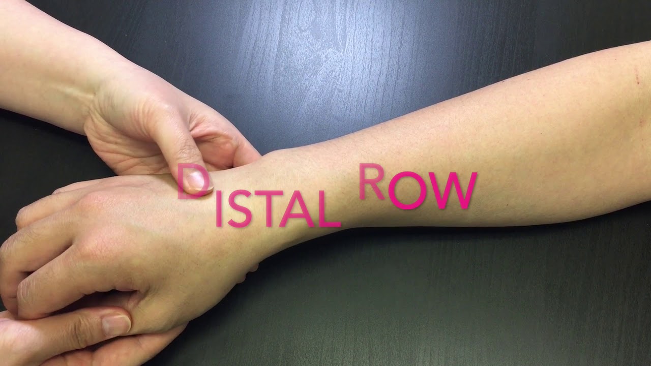 Palpation of Carpal bones