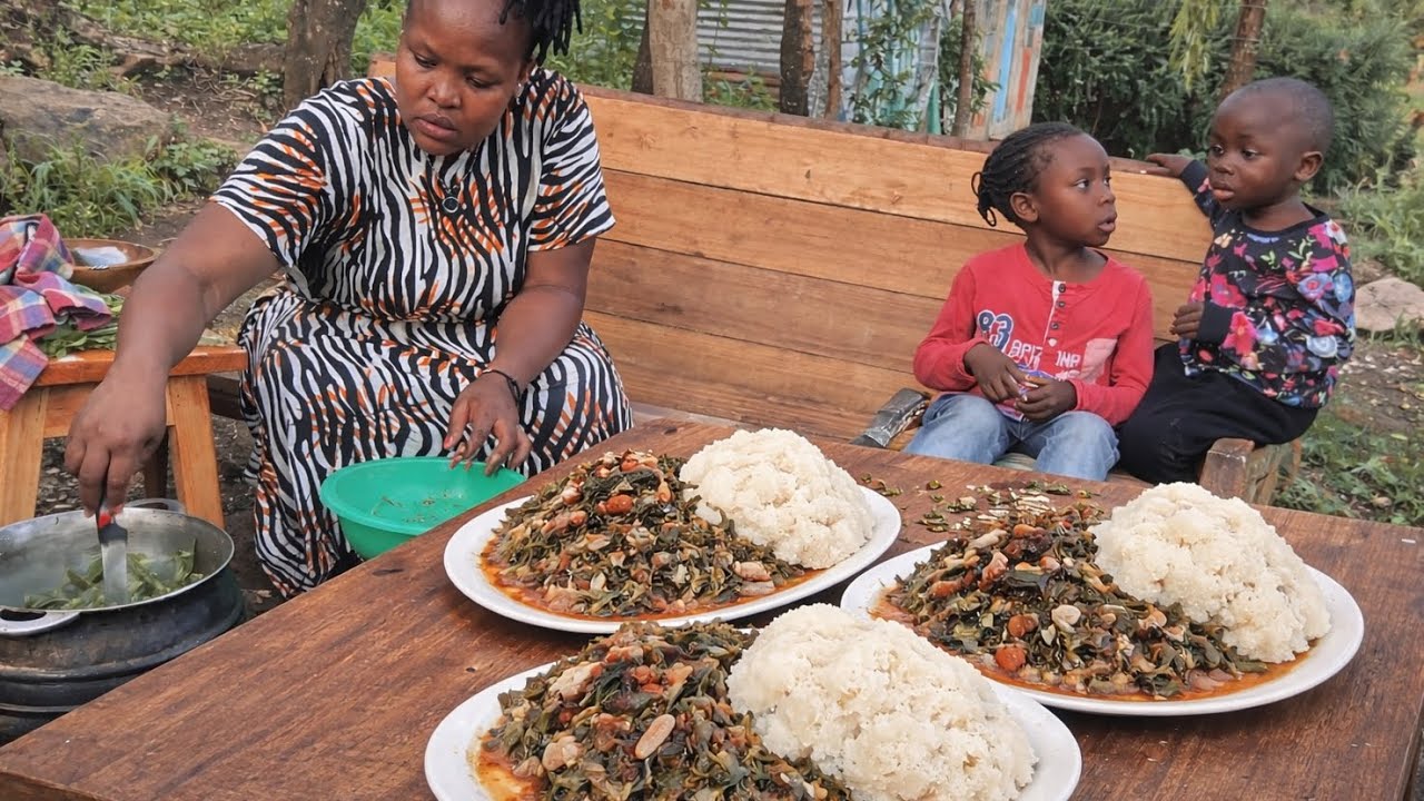 African Village life| Cooking Sardines & black Nightshade| Nightlife in African Family 