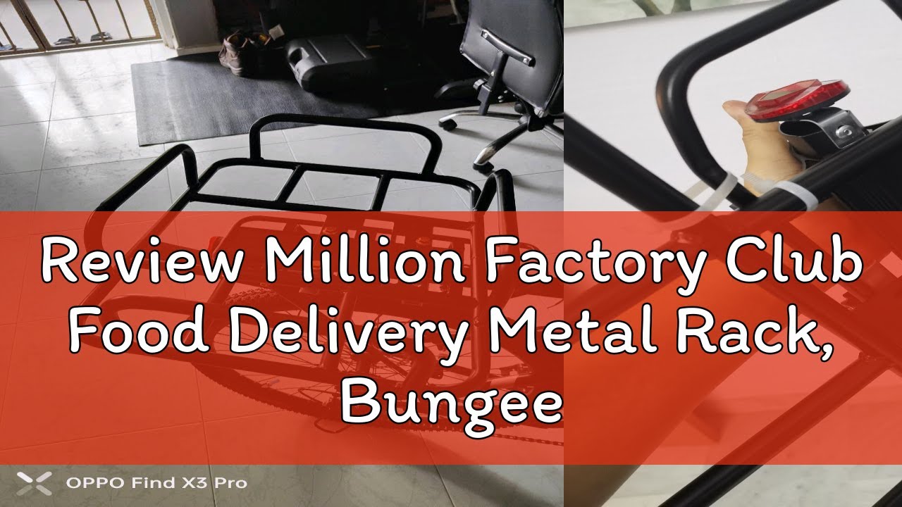 Review Million Factory Club Food Delivery Metal Rack, Bungee Cord, Cup holder for Thermal Bag, Moto