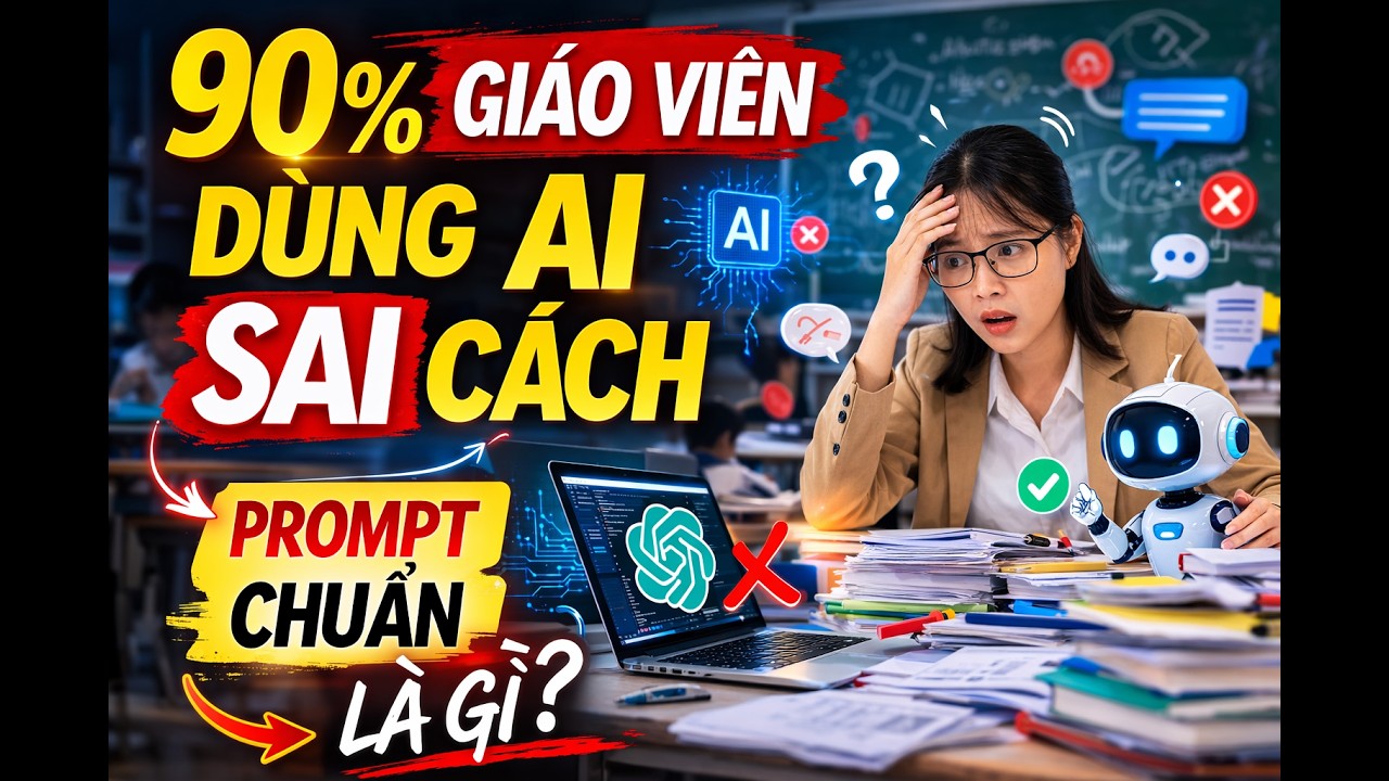 90% Giáo Viên Dùng AI Sai Cách – Đây Là Prompt Chuẩn Bạn Cần Biết