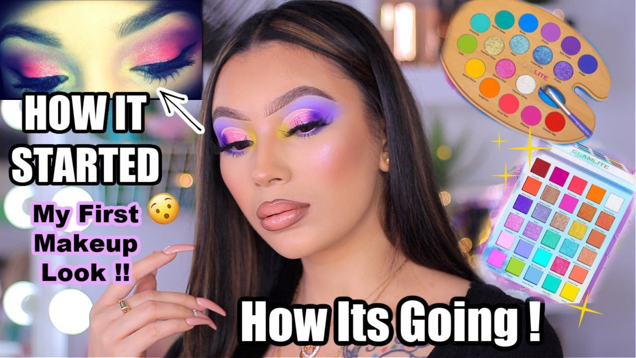 RECREATING MY FIRST MAKEUP LOOK | HERES HOW FAR IVE COME !