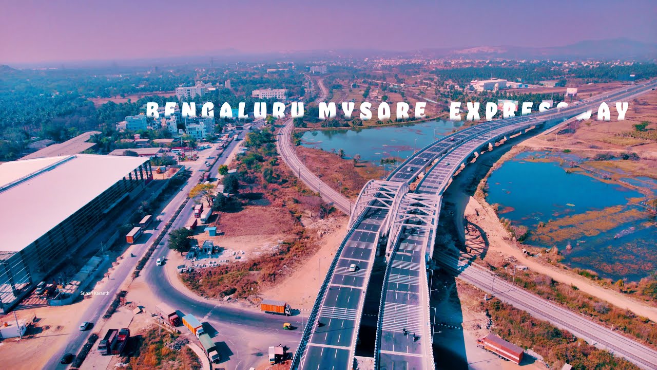 Bangalore Mysore Expressway | Drone View | 4K