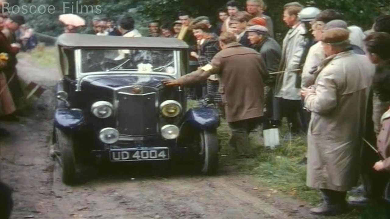 1963 Welsh Rally Vintage Cars the end of the season, fantastic colour 16 mm film by David Roscoe