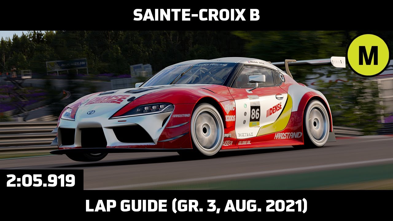 Gran Turismo Sport - Daily Race Lap Guide - Circuit de Sainte-Croix B - Toyota GR Supra Gr. 3