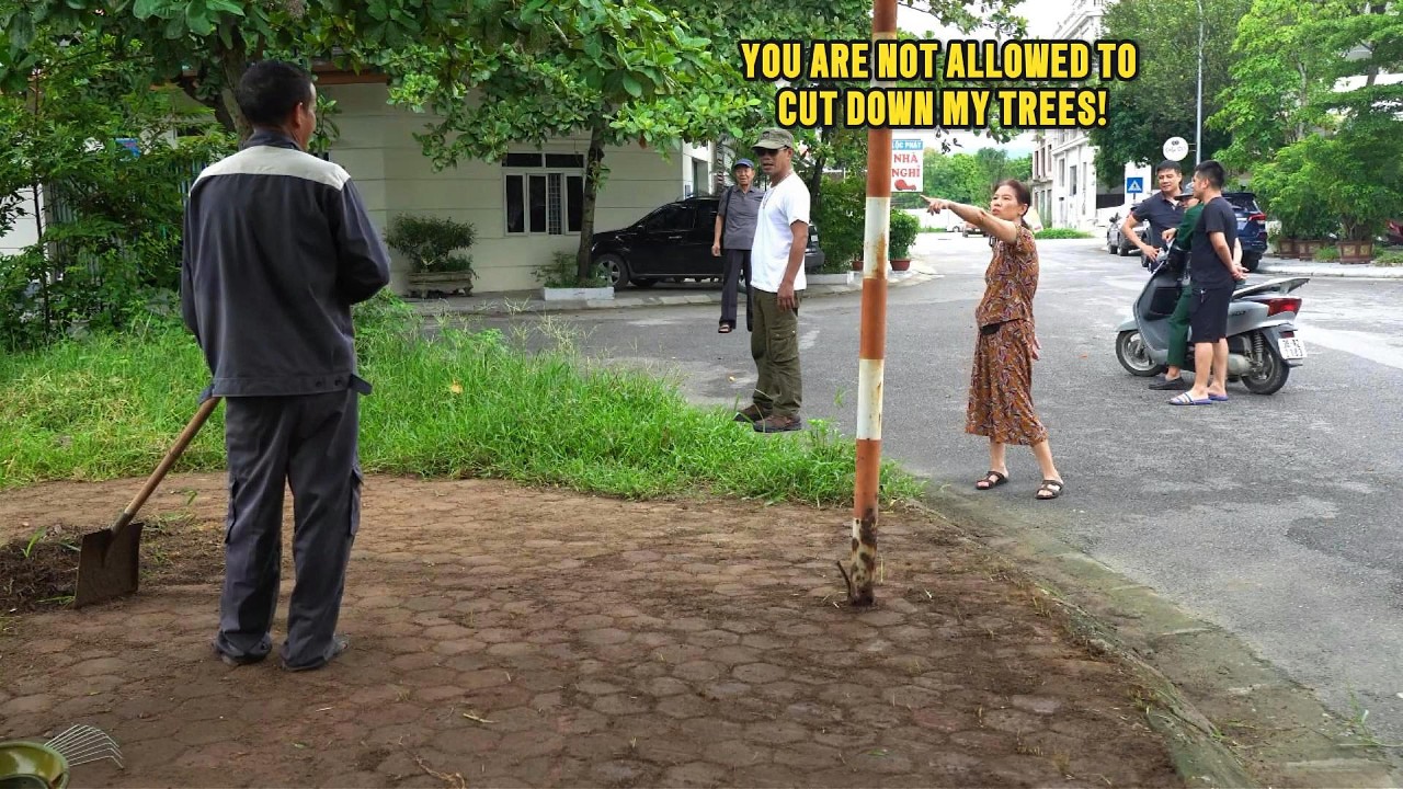 She was VERY ANGRY when she saw me cleaning this sidewalk.