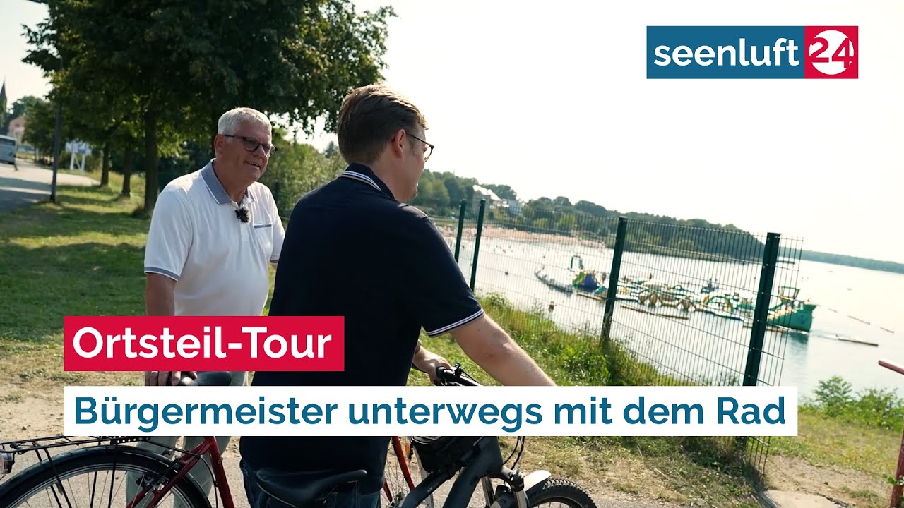 Senftenberger Bürgermeister unterwegs mit dem Rad