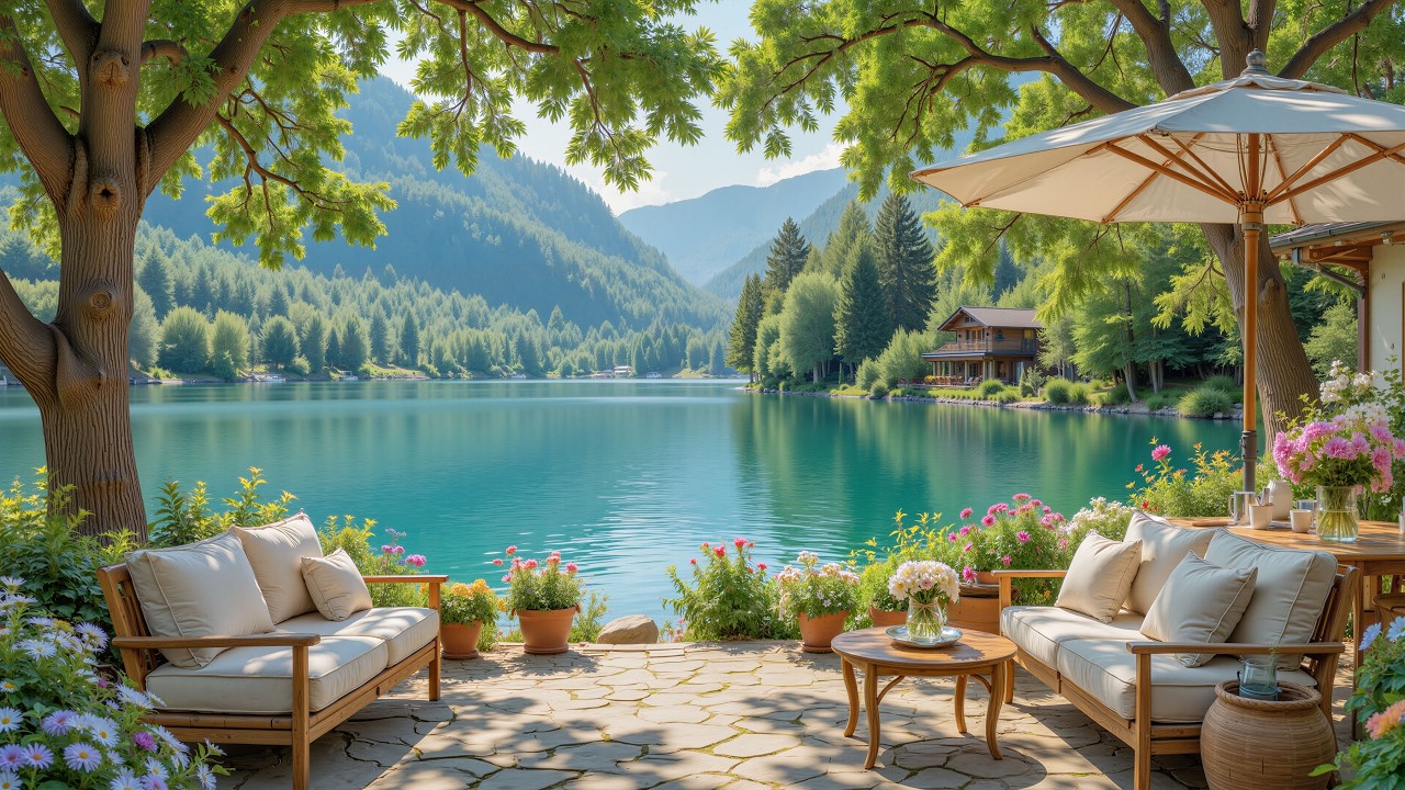 Relaxing Piano Garden Ambience for Stress Relief | Gentle Piano with Nature Sounds for Work
