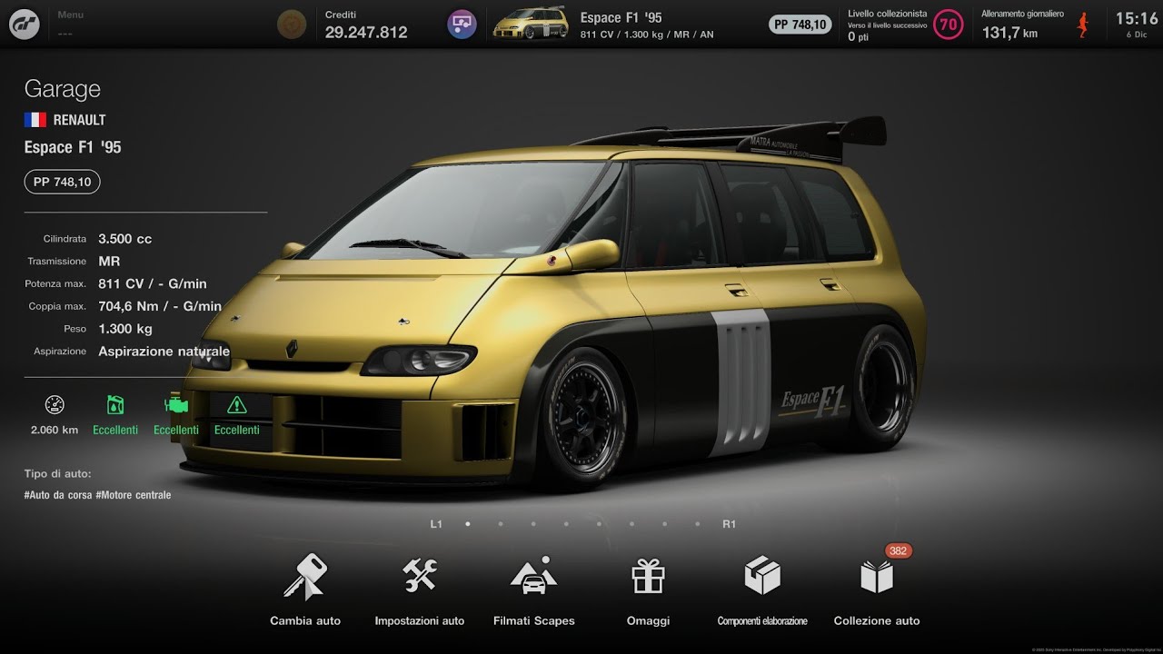 GT7 SARDEGNA 800PP - RENAULT ESPACE F1