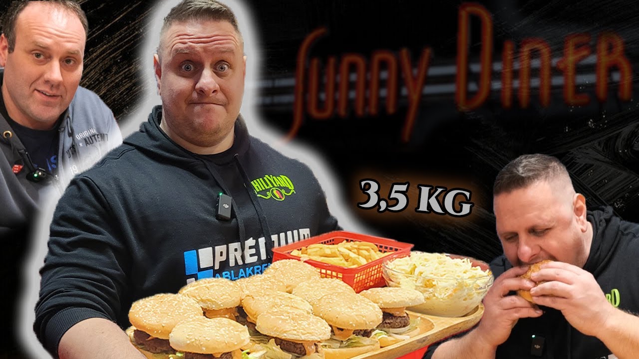 Eddigi legdurvább kihívás❗ 3,5 kg burger tál a Sunny Diner-ben🍔#burger #challenge #promotion