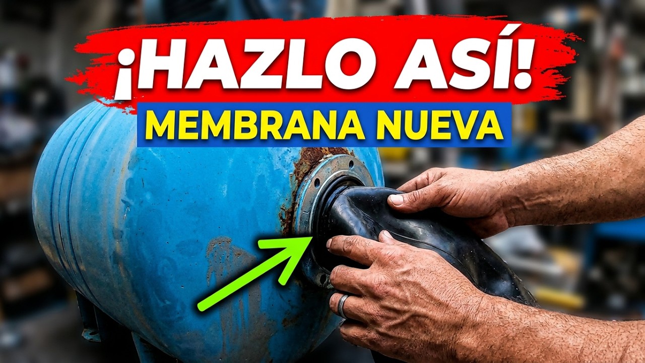 Como cambiar membrana del hidroneumetico. Reemplaza el Diafragma de Hule.