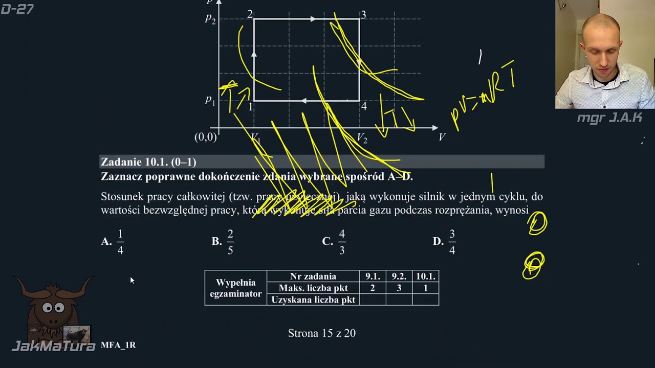 Zadanie 10: Sprawność silnika cieplnego | Matura Maj 2019 | Fizyka Rozszerzona