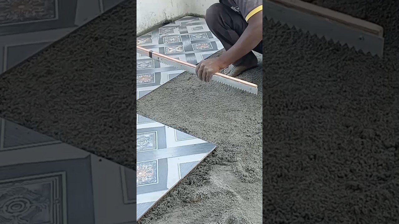 How to install 2/2 tiles flooring installation fitting work #subscribe #youtubeshorts @RashadMistri