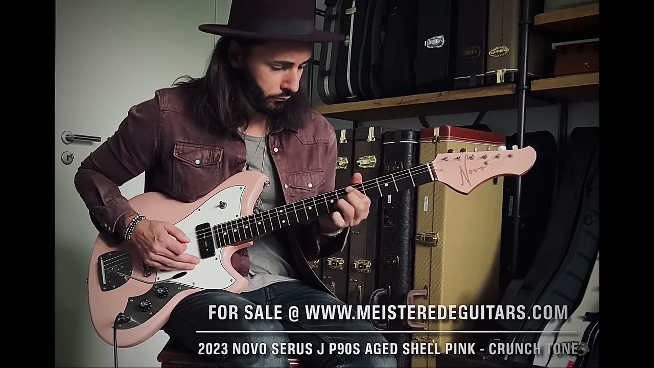 For sale @ www.MEISTEREDEGUITARS.com - 2023 Novo Guitars SERUS J P90 in aged shell pink, Fralin PU’S