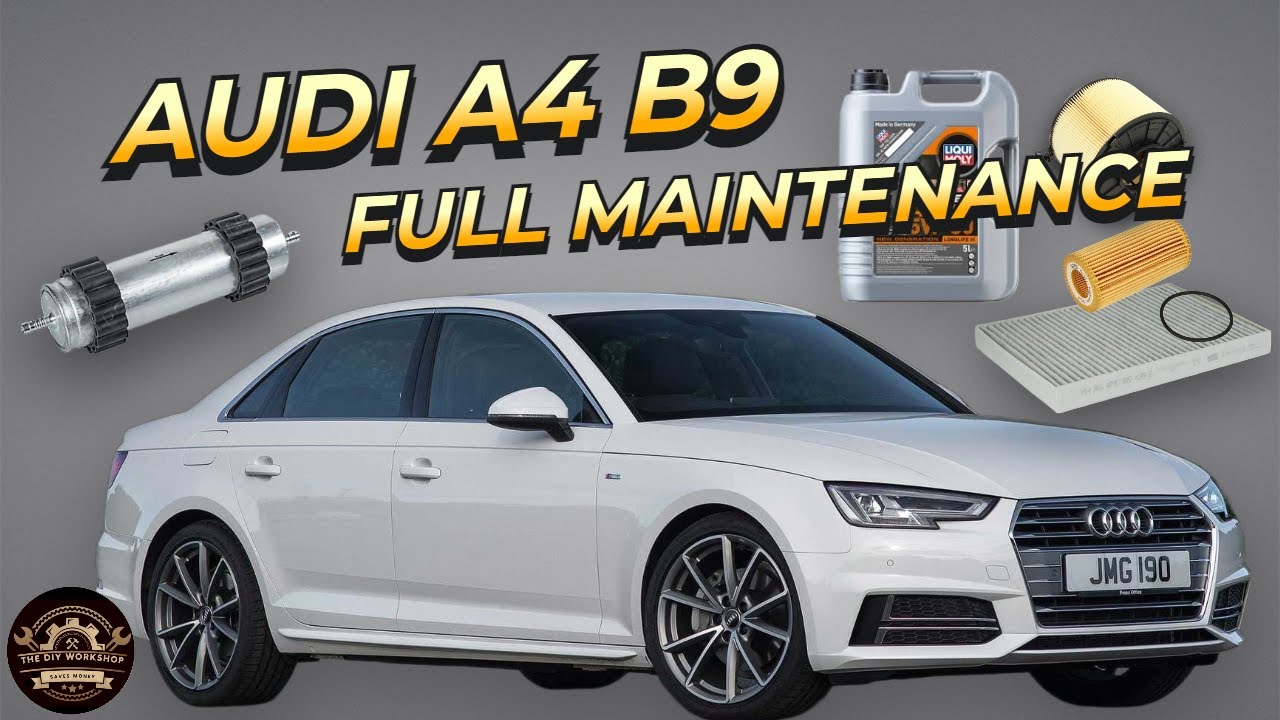 Audi A4 B9 2.0l 190 HP Maintenance Fuel Filter Air filter Pollen Filter Oil DIY Tutorial Service