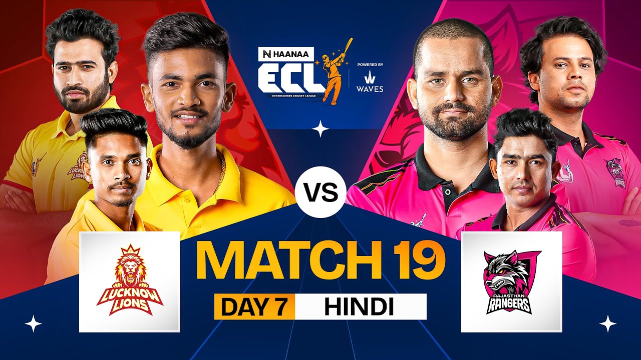 [HINDI] #ECL | Match 19 | Lucknow Lions vs Rajasthan Rangers | Ft Round2Hell, Anurag, FCG & more