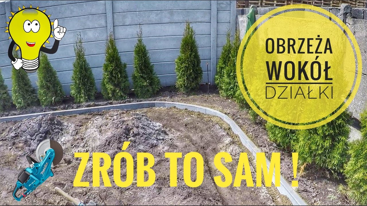 Opaska - obrzeże ogrodowe wokół działki ZRÓB TO SAM #brukarz​ #brukarzyoutube​ #paving
