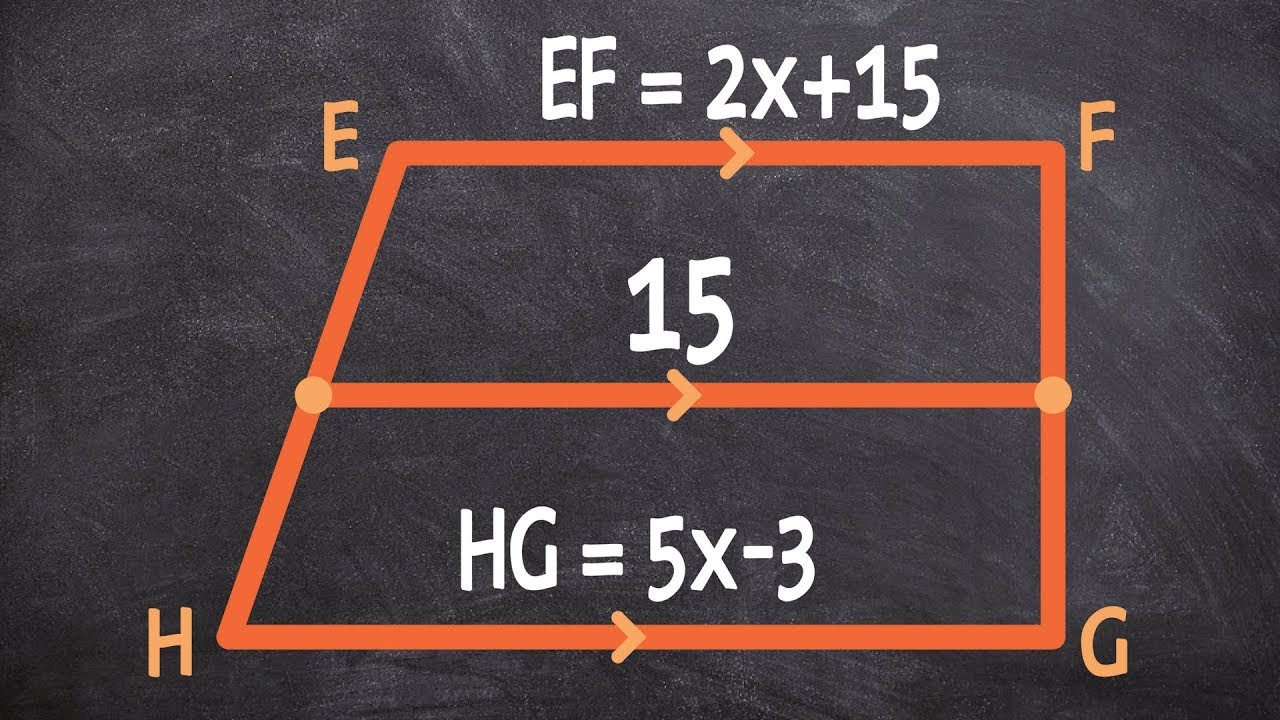 Using the midsegment theorem to determine your missing values