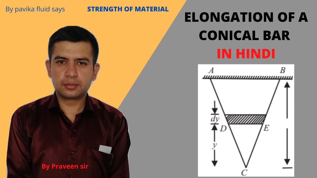 Elongation of a conical bar