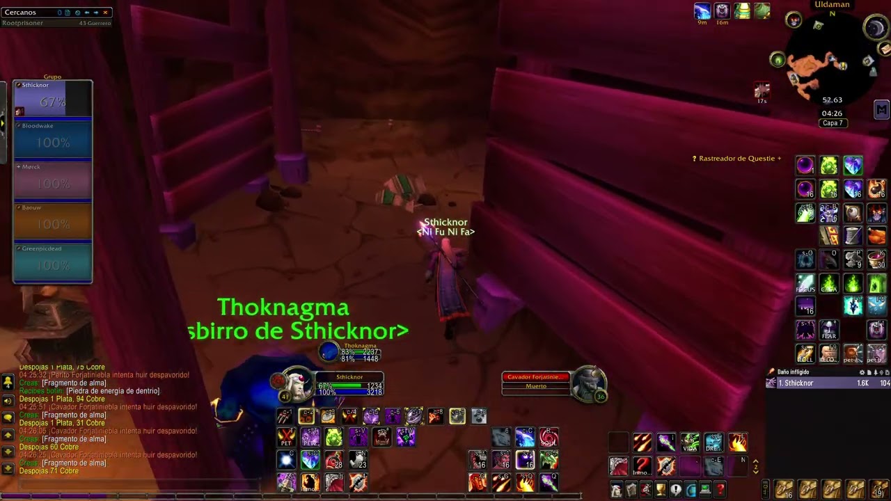 WoW TBC prepatch lock vs dudu/shamy wpvp leveling