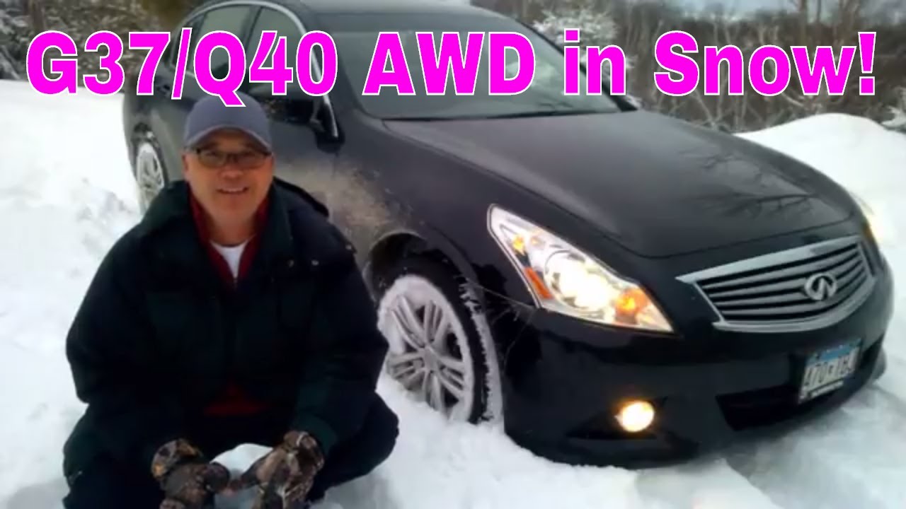 Infiniti G37x (Q40) AWD в 8-дюймовом снегу