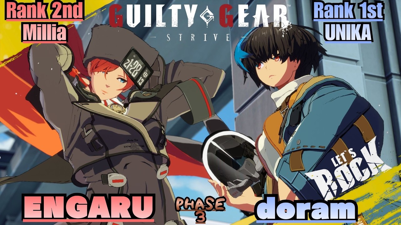 GGST➤Rank 2nd Millia / ミリア [ ENGARU/遠軽のにくじゃく ] vs Rank 1st UNIKA / ユニカ [ doram ] Guilty Gear Strive