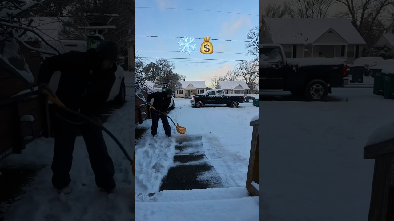 How to make money with a snow removal business using just a shovel. #business #entrepreneur #snow