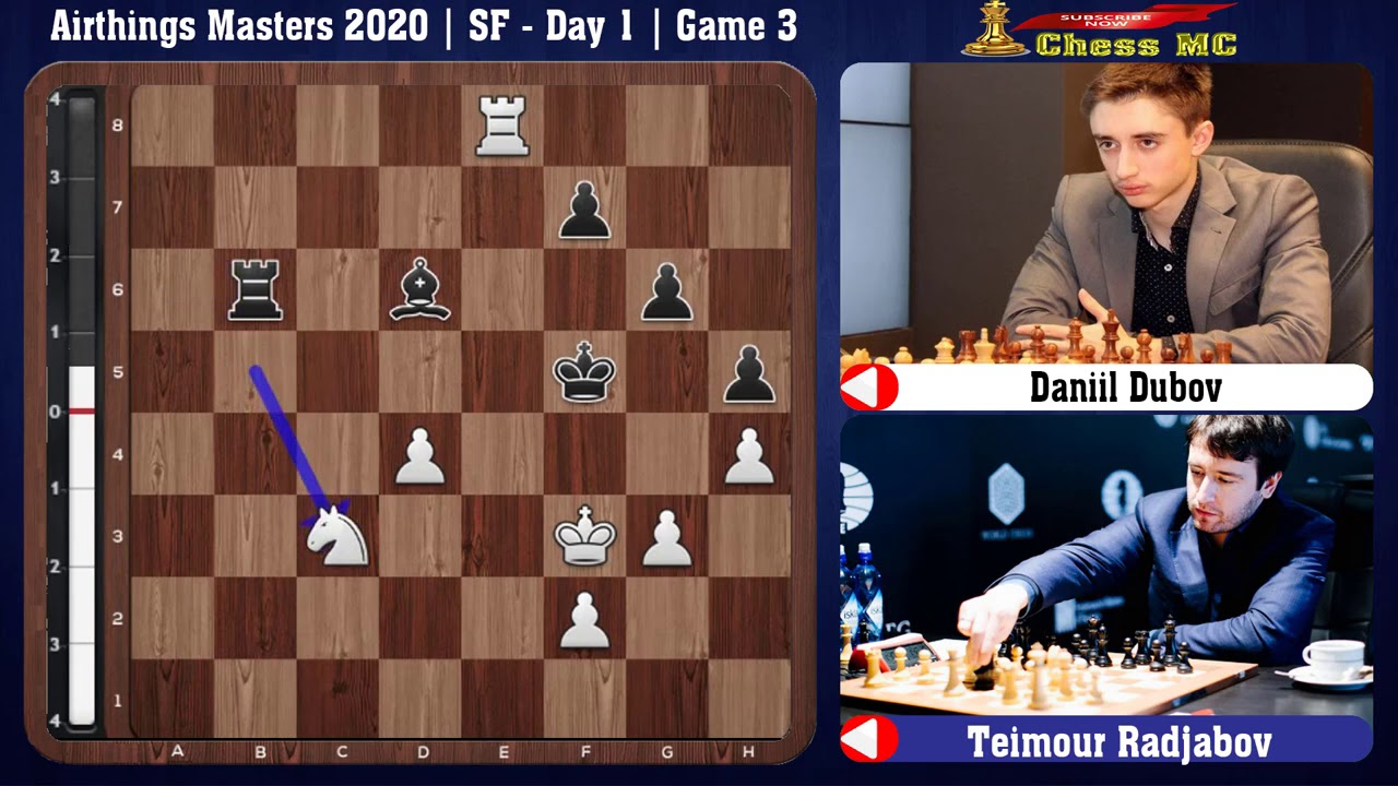 Teimour Radjabov Vs Daniil Dubov | Semi-finals - Day 1 | Airthings Masters 2020