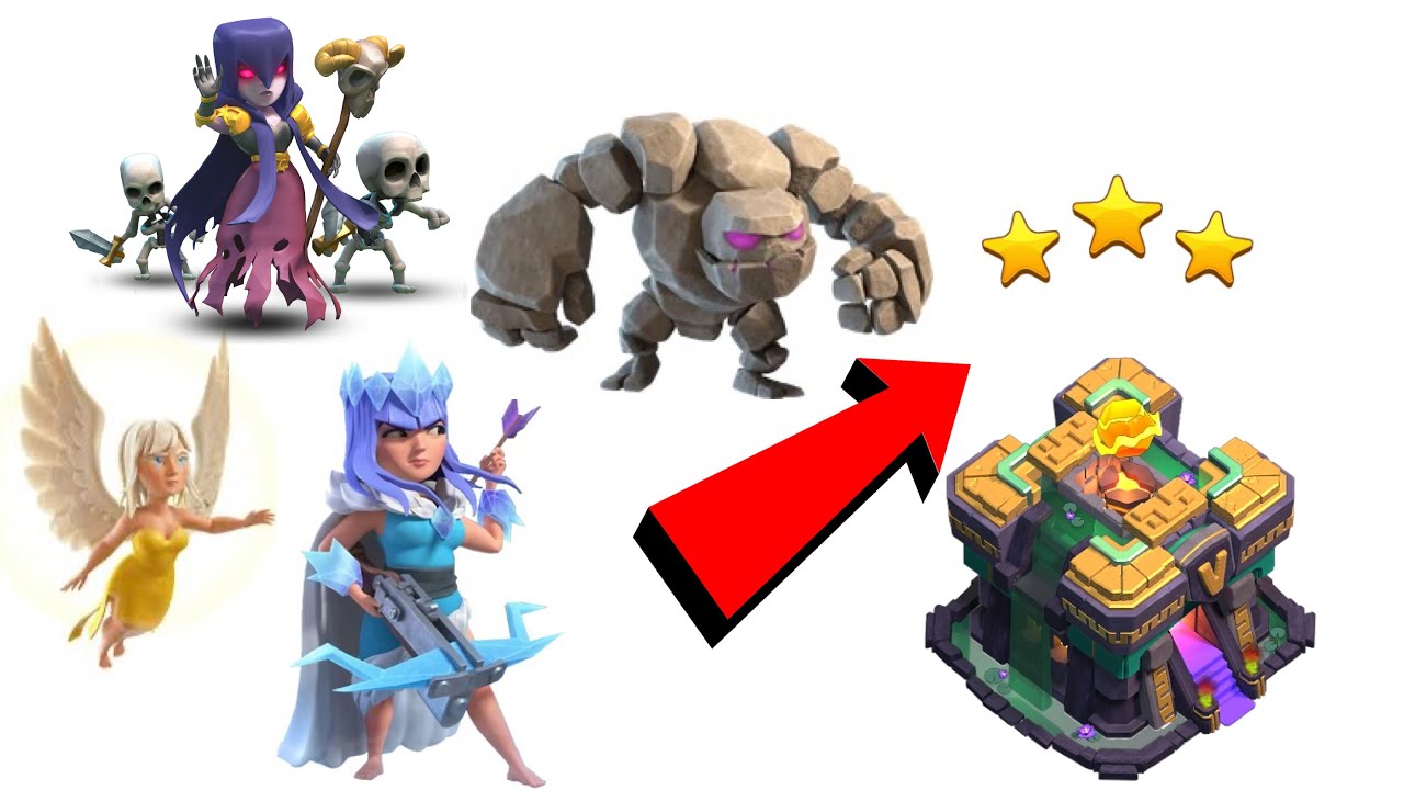 TH14 Queen Charge Golem Witch ATTACK STRATEGY | Best TH14 Attack Strategy 2025 | Clash of Clans |