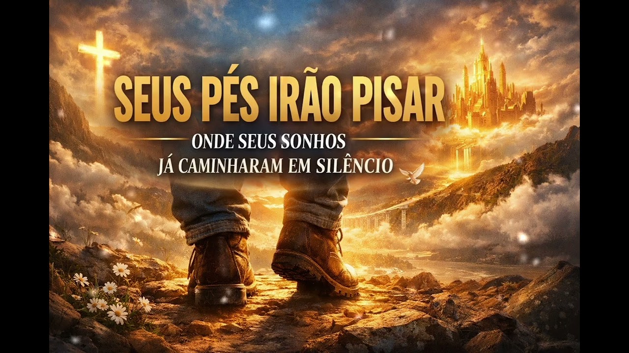SEUS PÉS IRÃO PISAR | Onde seus sonhos já caminharam em silêncio (Louvor Gospel Inspirador)