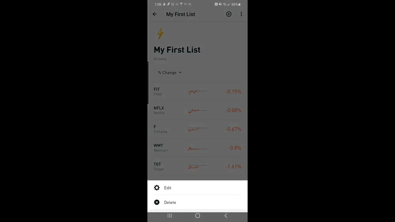 Robinhood: How to Make a Watchlist