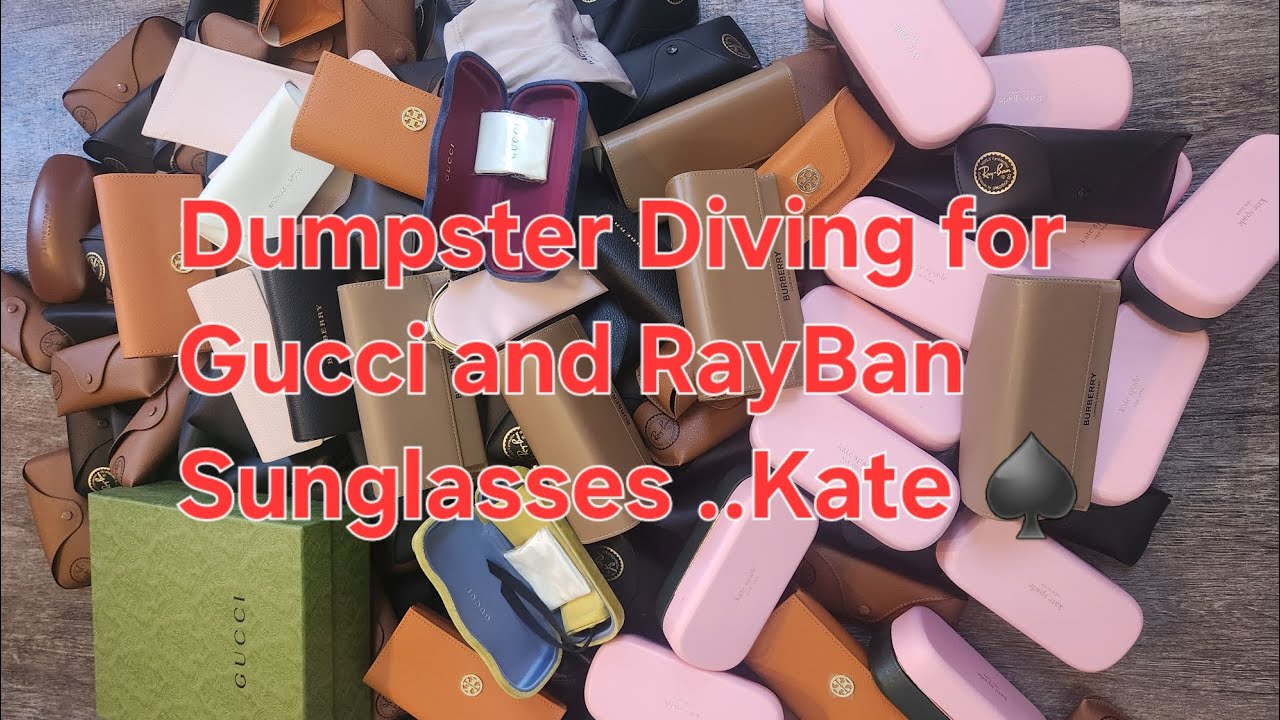 Dumpster diving for Gucci, Kate Spade and RayBan Sunglasses 😲 Full video 📹