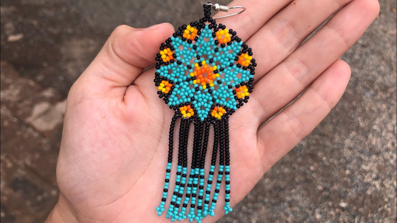 Aretes en mostacilla(mándala) Part.1❤️