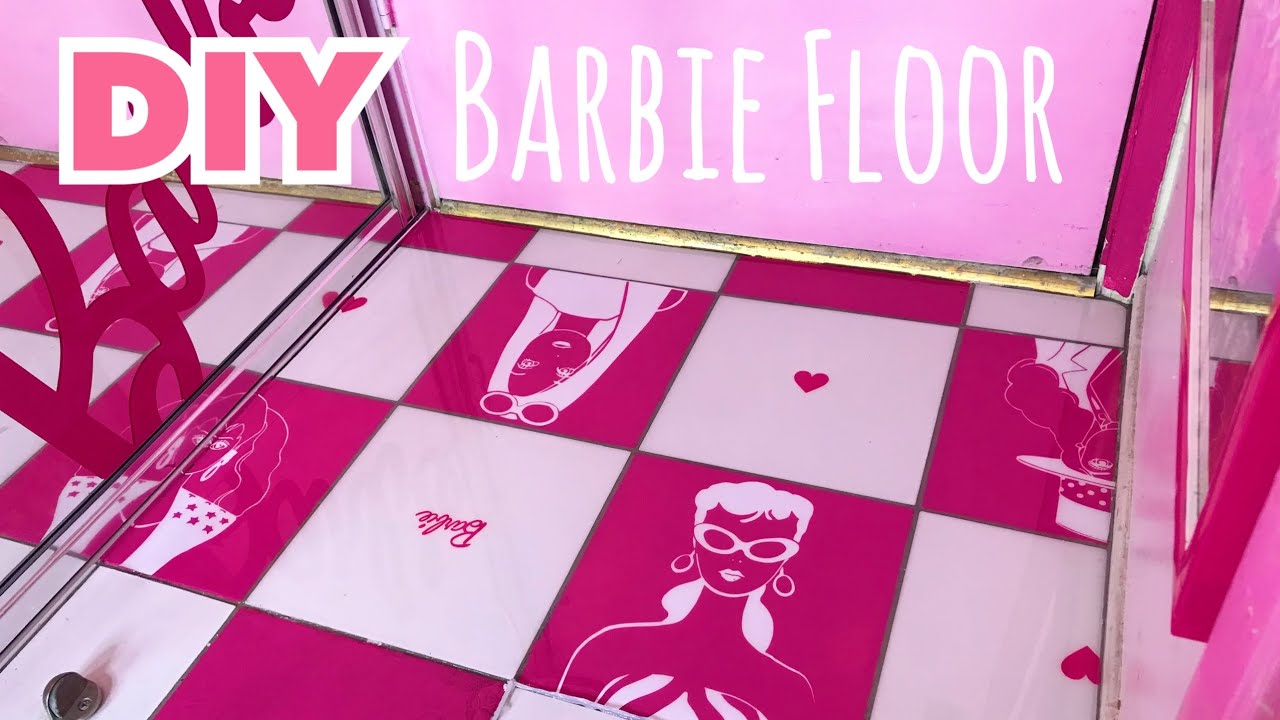 CRAZY DIY! CUTEST BARBIE FLOOR TILES!!!!! ep1