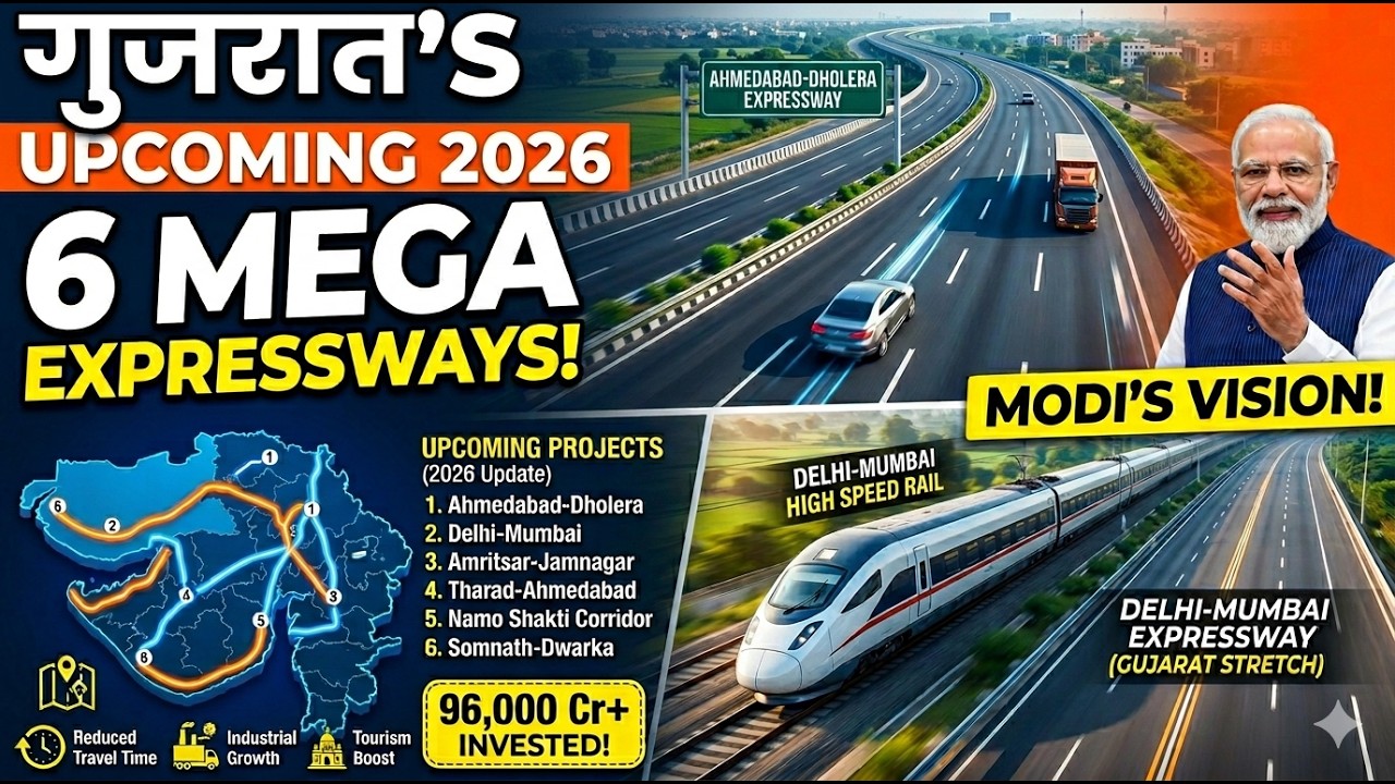 Top 5 Upcoming Expressways in Gujarat 2026 | Route & Completion Date #gujrat