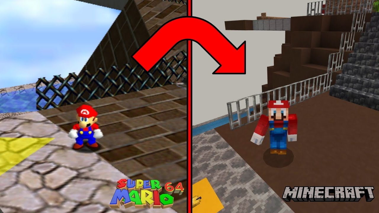 Я воссоздал крепость Вомпа из Super Mario 64 в Minecraft!