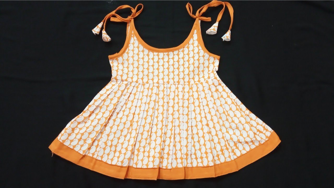 3 months baby frock cutting and stitching